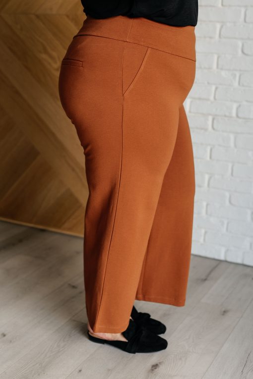 Dear Scarlett Magic Wide Leg Crop Pants in Rust - Image 6