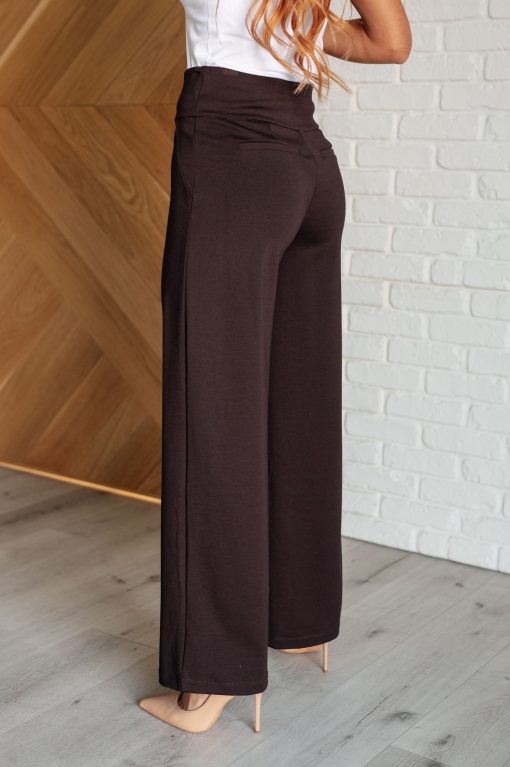 Dear Scarlett Magic Wide Leg Pants in Chocolate - Image 7