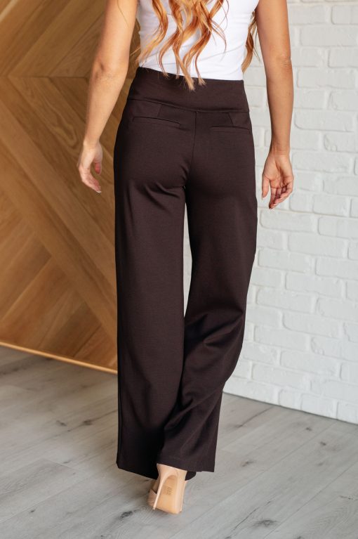 Dear Scarlett Magic Wide Leg Pants in Chocolate - Image 8