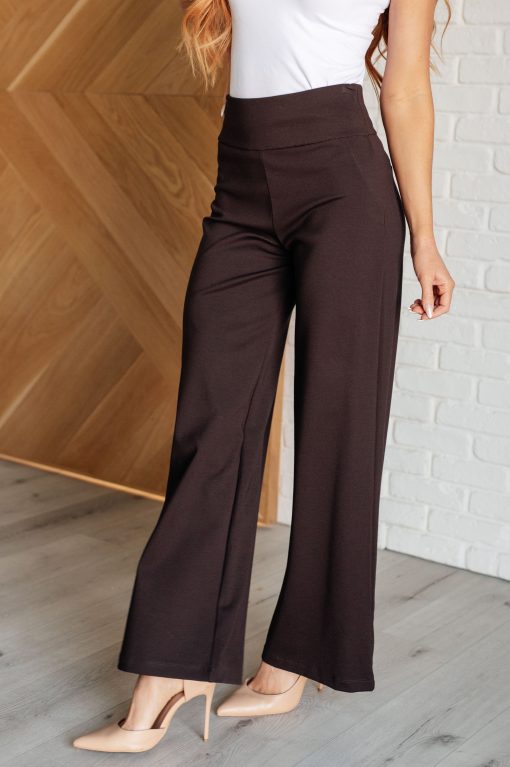 Dear Scarlett Magic Wide Leg Pants in Chocolate - Image 6