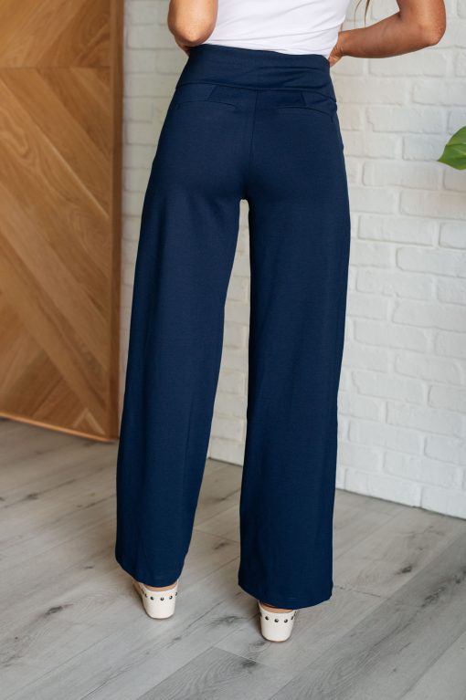 Dear Scarlett Magic Wide Leg Pants in Navy - Image 8