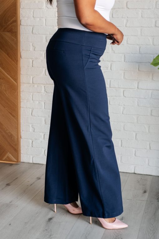 Dear Scarlett Magic Wide Leg Pants in Navy - Image 5