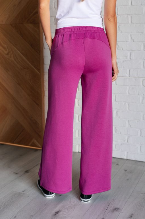 Dear Scarlett Resort Travel Wide Leg Crop Pant in Magenta - Image 10